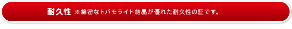 耐久性※綿密なトバモライト結晶が優れた耐久性の証です。